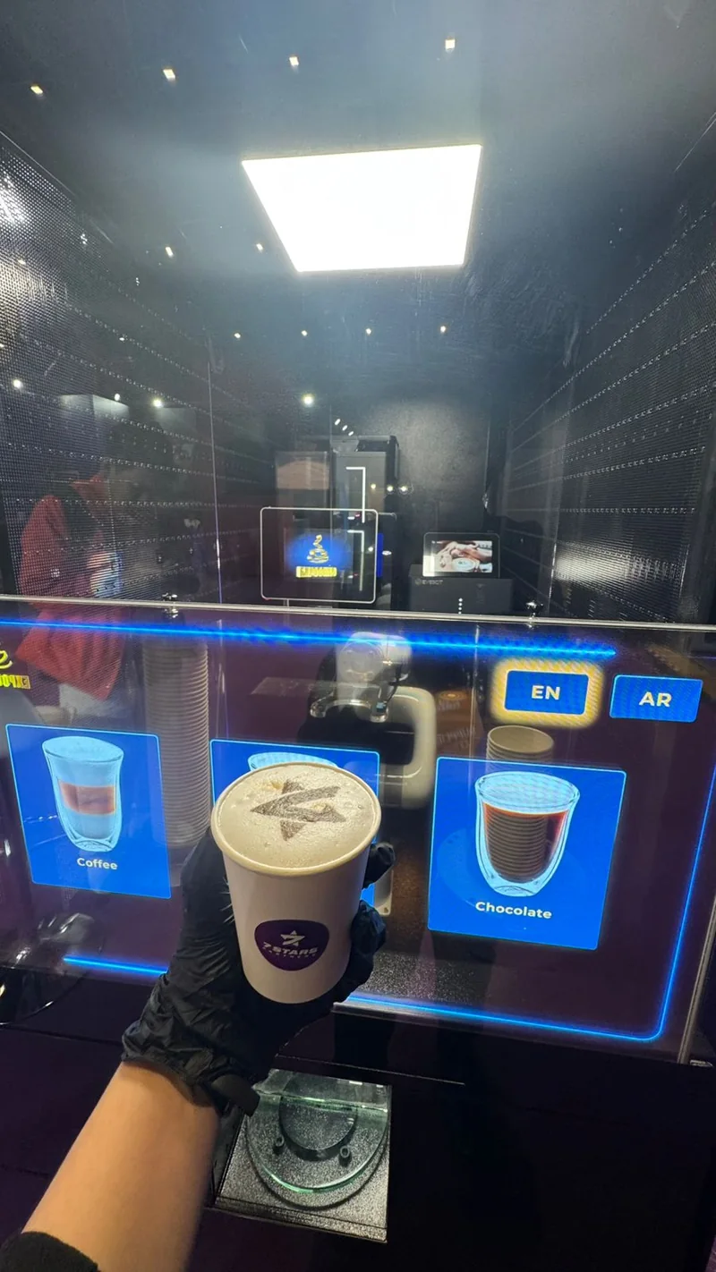 Branded coffee served at a Brio event