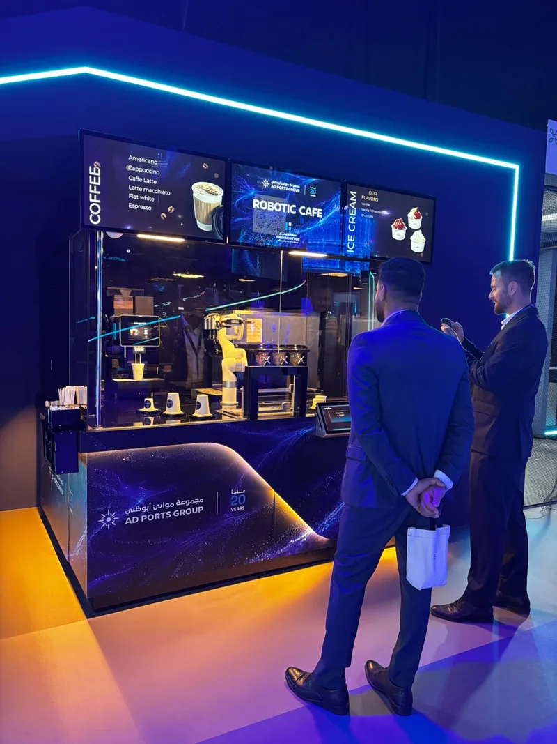 Guests watching Cafe Xbot Grande in action