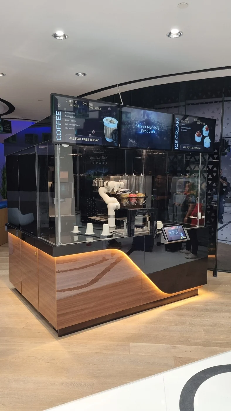 Cafe Xbot Grande kiosk in an indoor venue